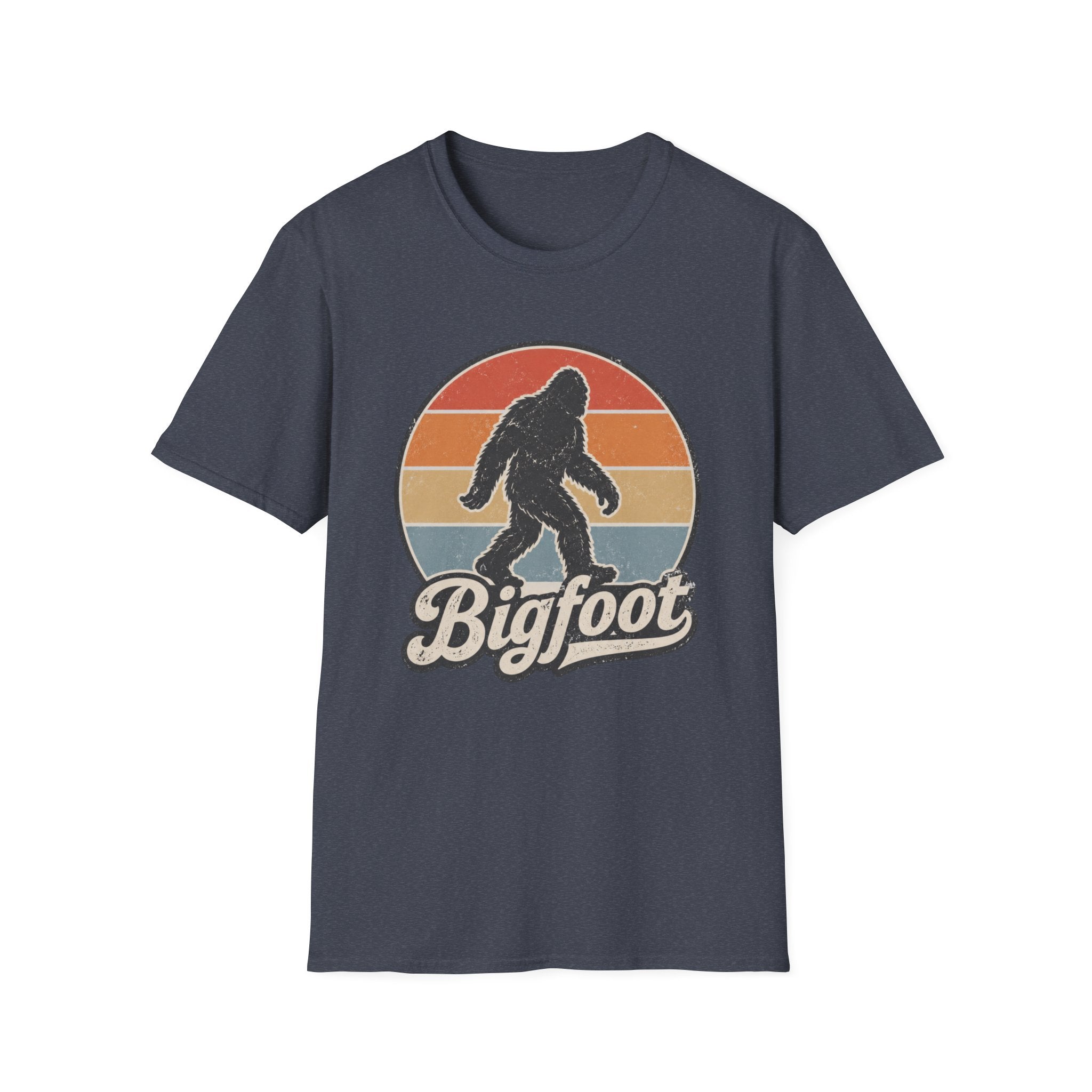 Bigfoot Retro Sunset T-Shirt — Vintage Sasquatch Graphic Tee