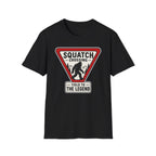 Squatch Crossing T‑Shirt — Sasquatch / Bigfoot Novelty Tee