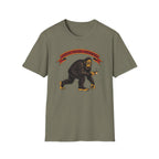 Expert Social Distancer T-Shirt — Funny Bigfoot Coffee Graphic American Traditional Tattoo Tee