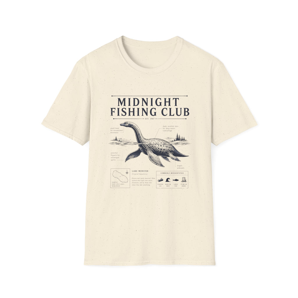 Midnight Fishing Club T-Shirt — Vintage Loch Ness Nautical Angler Tee