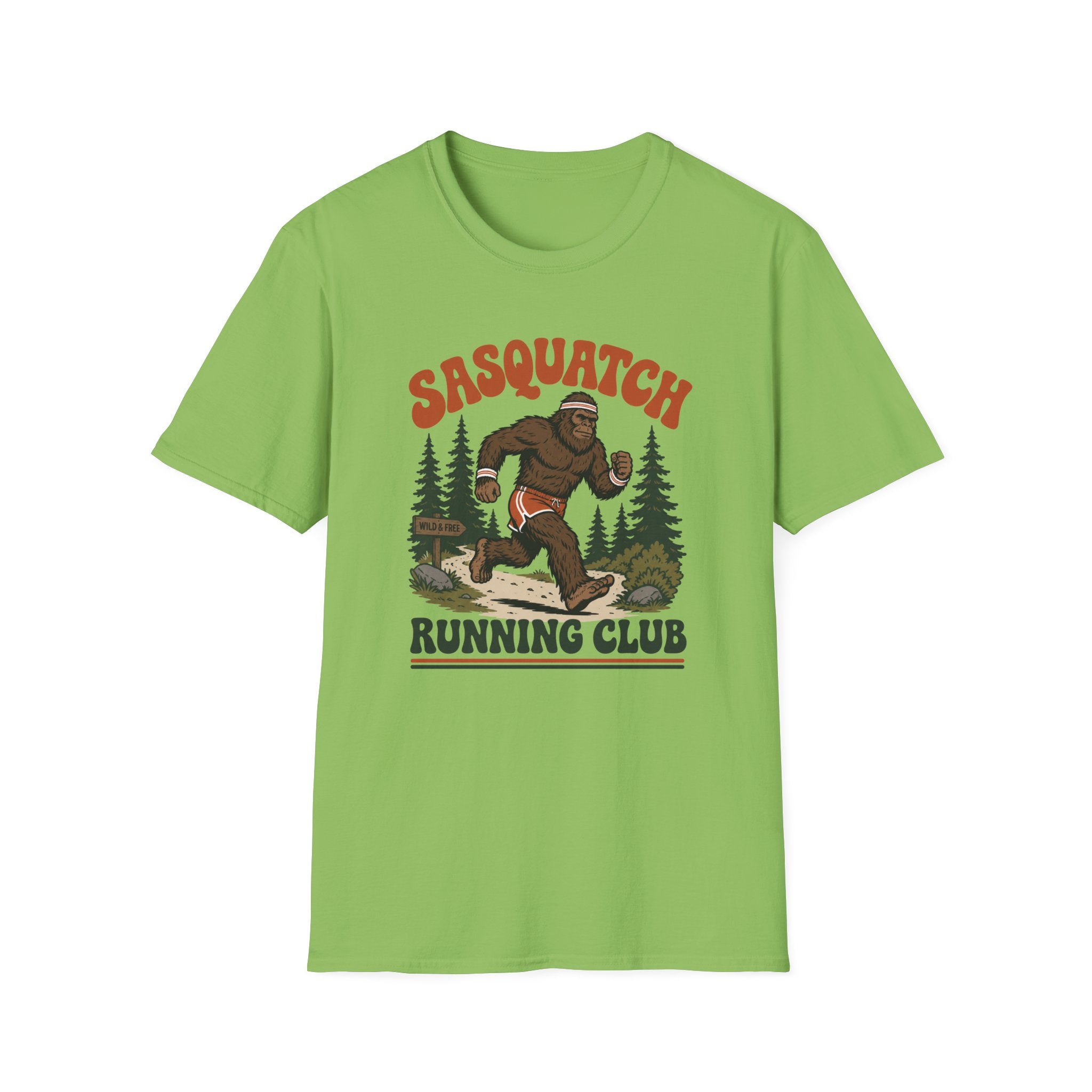 Sasquatch Running Club T‑Shirt - Retro 70s Trail Running Tee