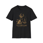 Yellowstone Jackalope T-Shirt — Rustic National Park Wildlife Tee
