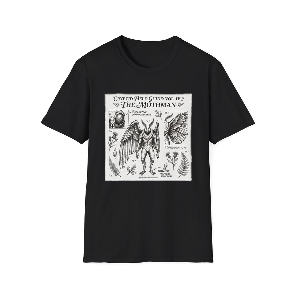 Mothman Cryptid Field Guide T-Shirt