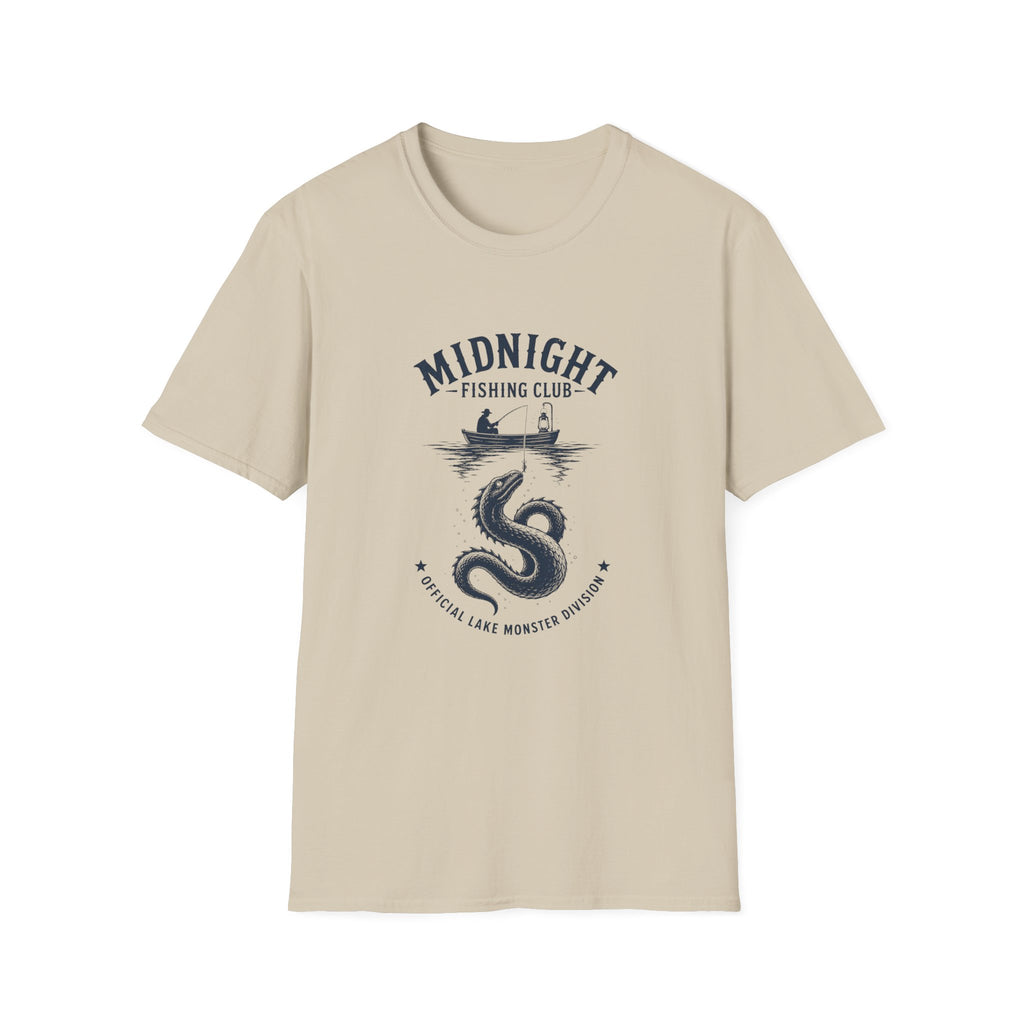 Midnight Fishing Club T-Shirt — Vintage Lake Monster Night Angler Tee