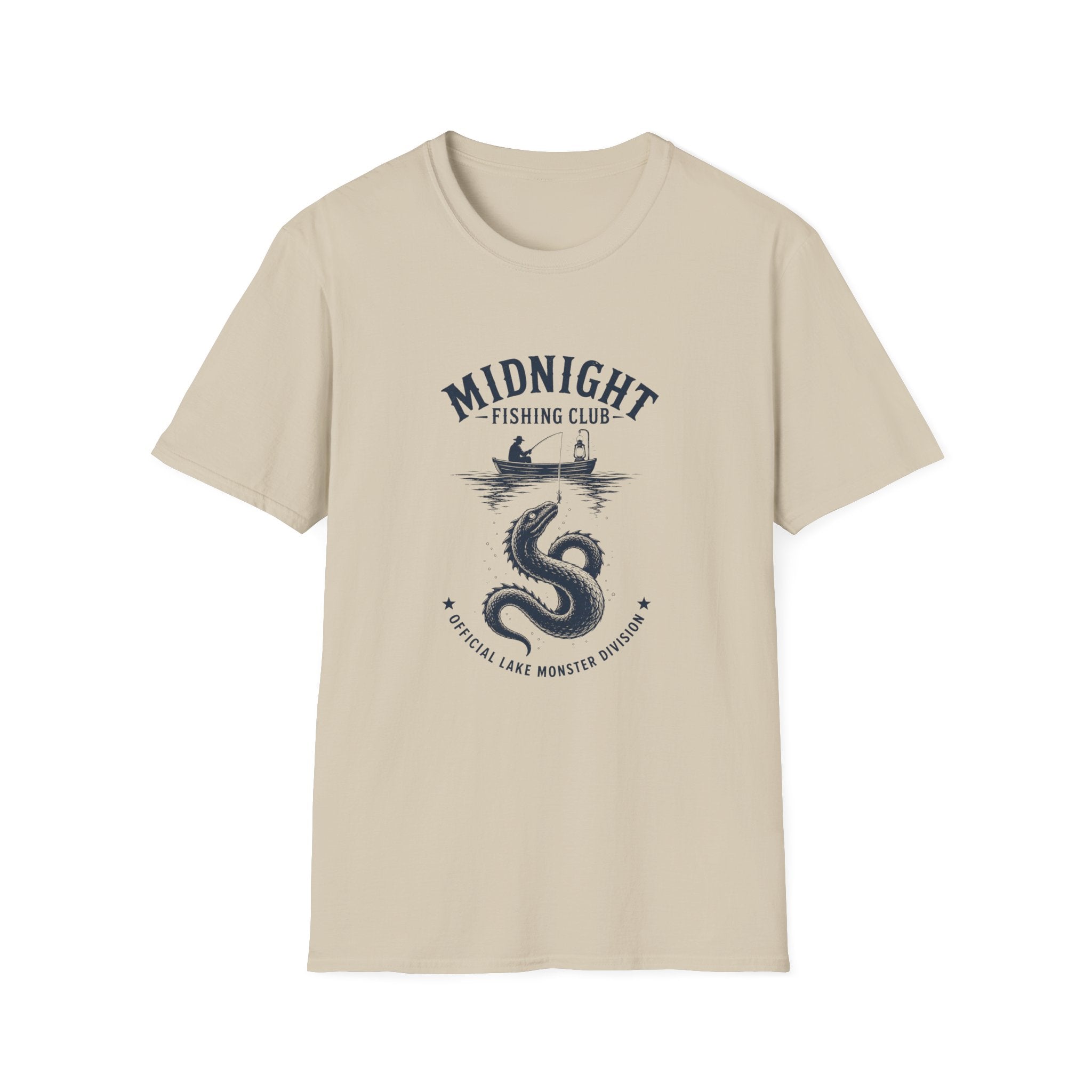 Midnight Fishing Club T-Shirt — Vintage Lake Monster Night Angler Tee