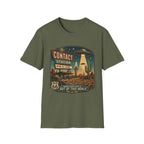 Contact Station T‑Shirt — Retro UFO Alien Abduction Vintage Sign Tee