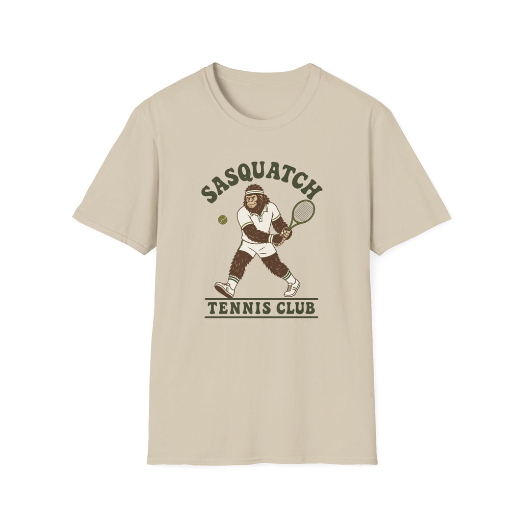 Sasquatch Tennis Club T-Shirt — Vintage Bigfoot Tennis Graphic Shirt