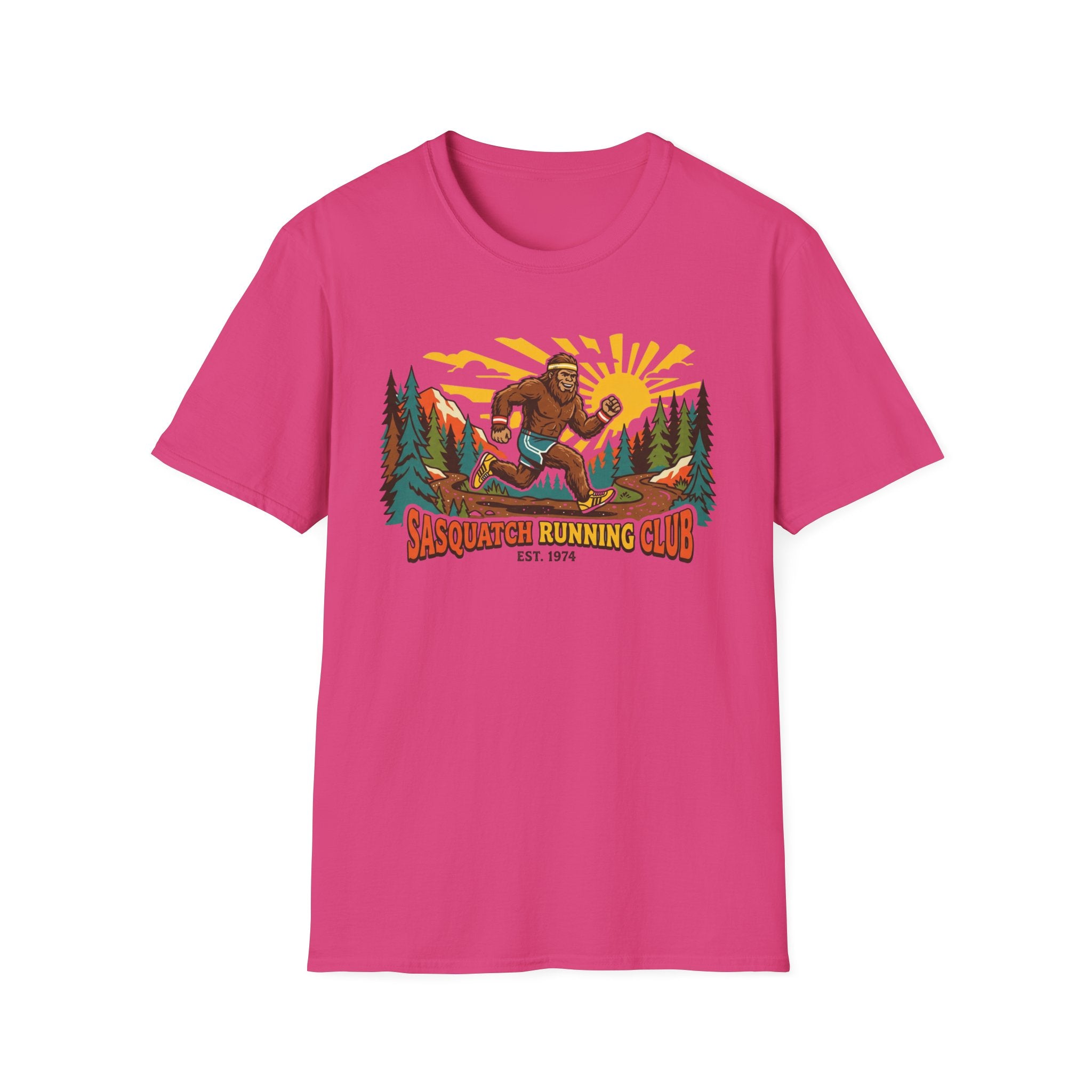 Sasquatch Running Club T-Shirt — Vintage Bigfoot Trail Run Graphic Tee