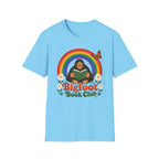 Bigfoot Book Club T-Shirt — Rainbow Reading Sasquatch Tee