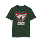 Squatch Crossing T‑Shirt — Sasquatch / Bigfoot Novelty Tee