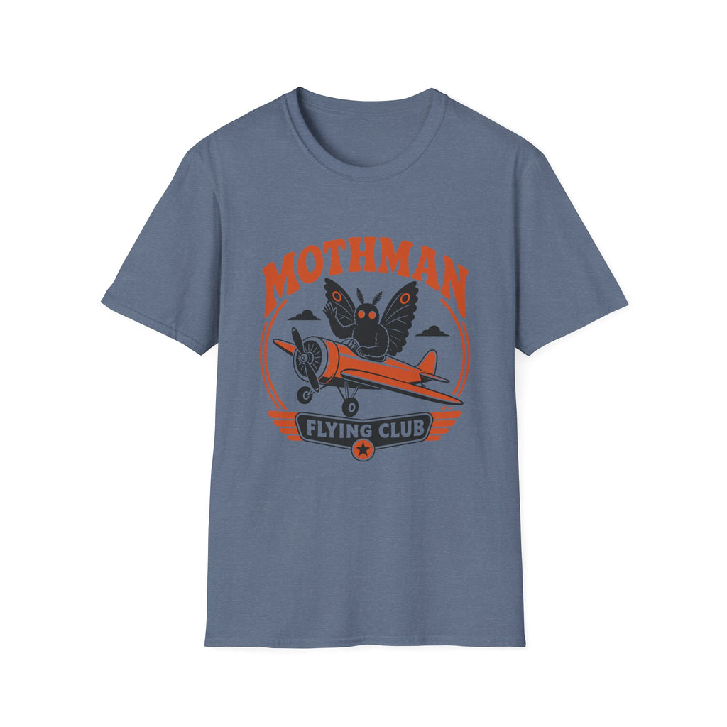 Mothman Flying Club T‑Shirt - Retro 70s Airplane