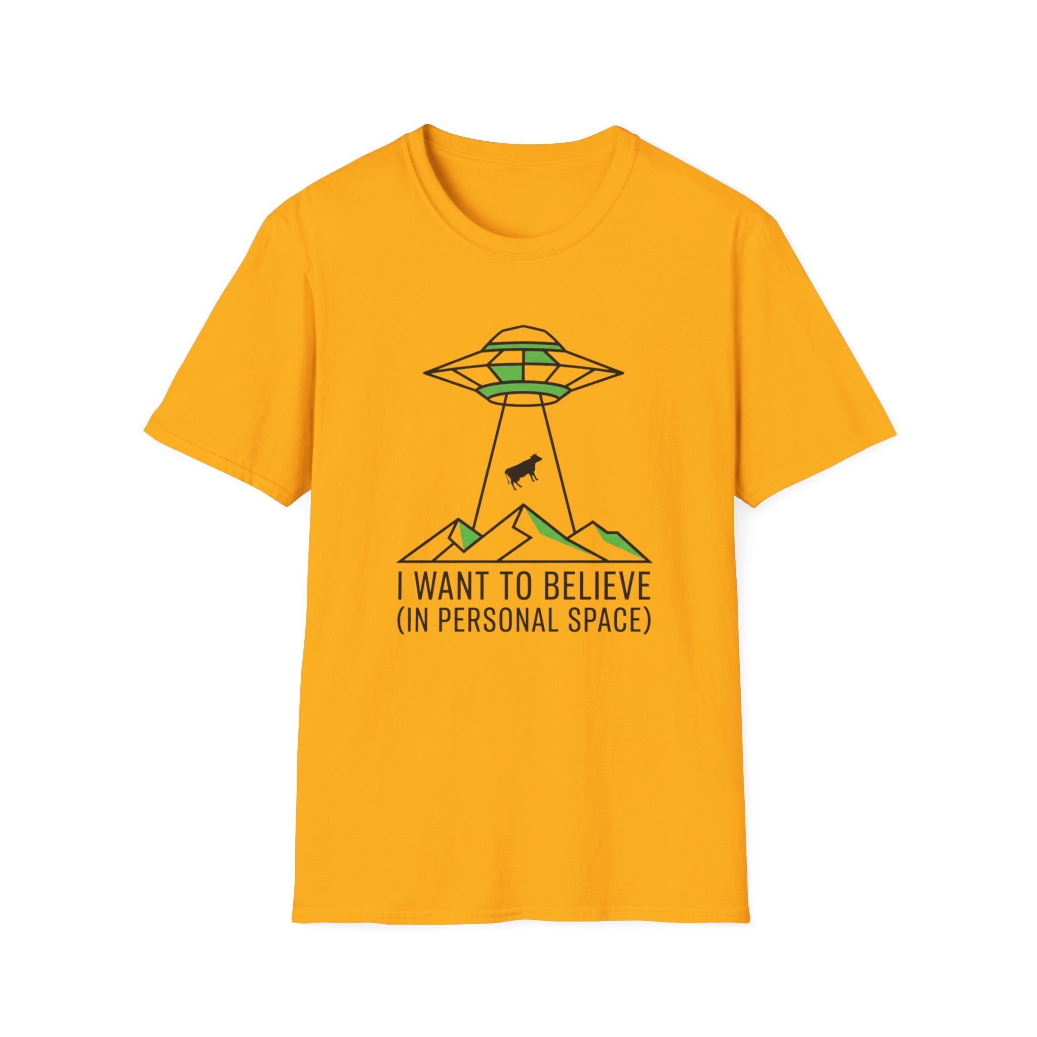 Alien Abduction Tee — "I Want to Believe (In Personal Space)" UFO T-Shirt