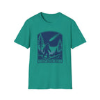 Bigfoot Stargazing T‑Shirt — Keep Nature Wild Forest Comet Design