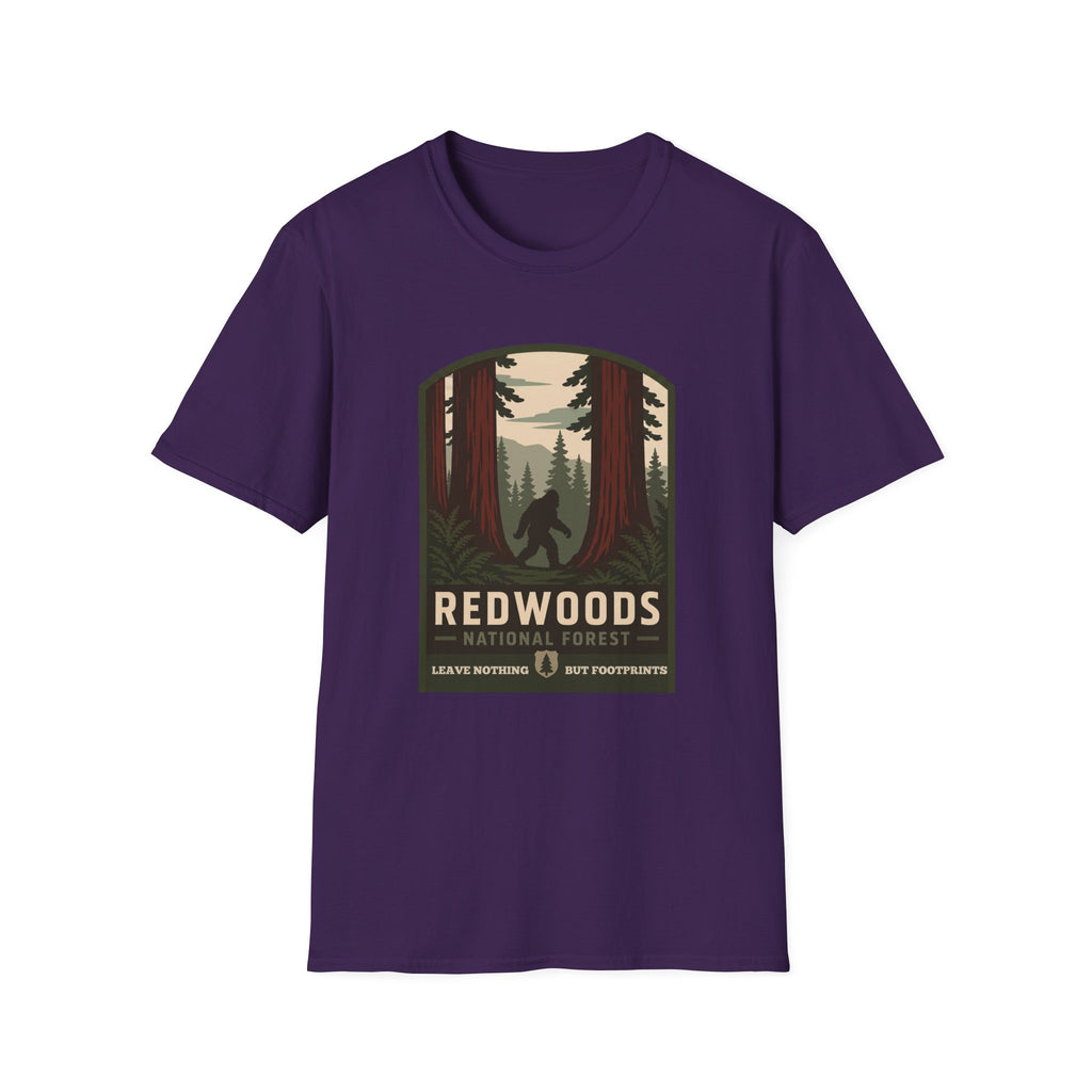 Redwoods National Park Bigfoot T‑Shirt — Vintage Forest Adventure Tee