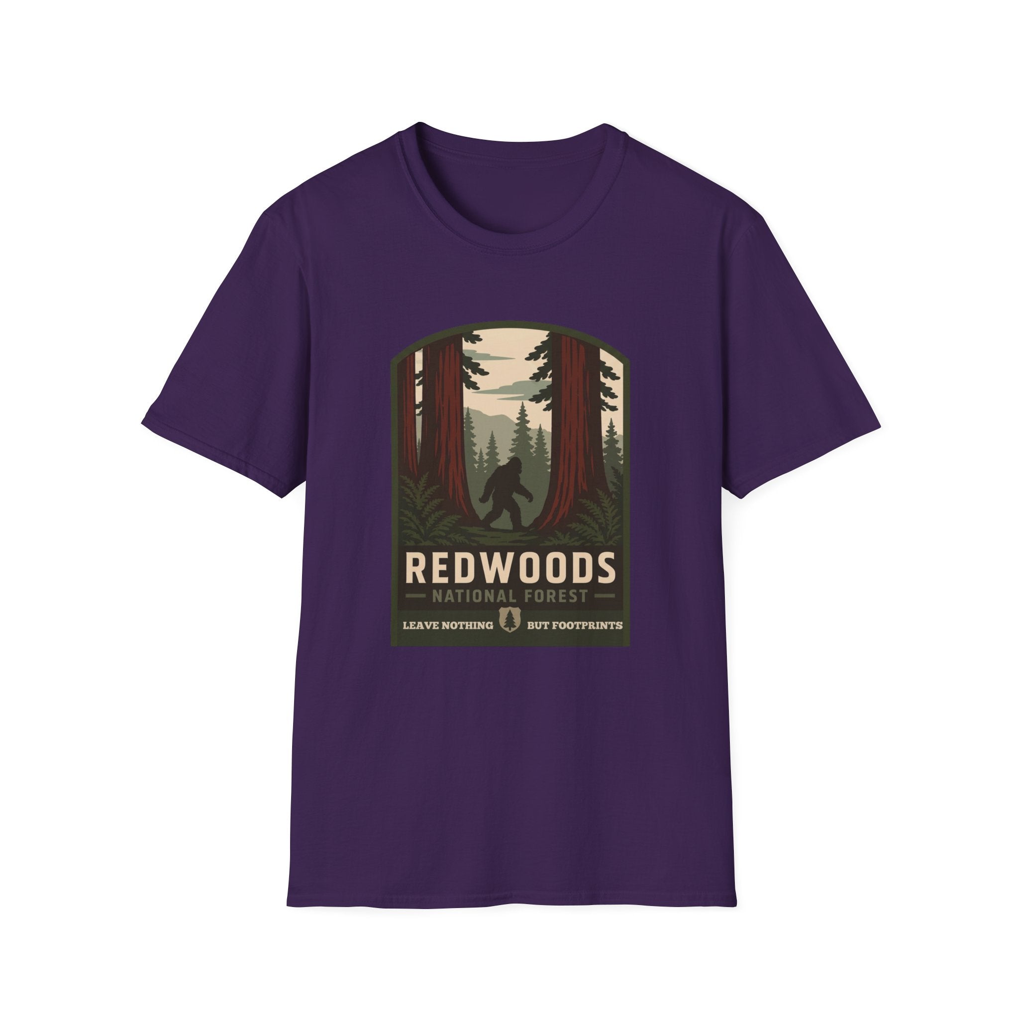 Redwoods National Park Bigfoot T‑Shirt — Vintage Forest Adventure Tee
