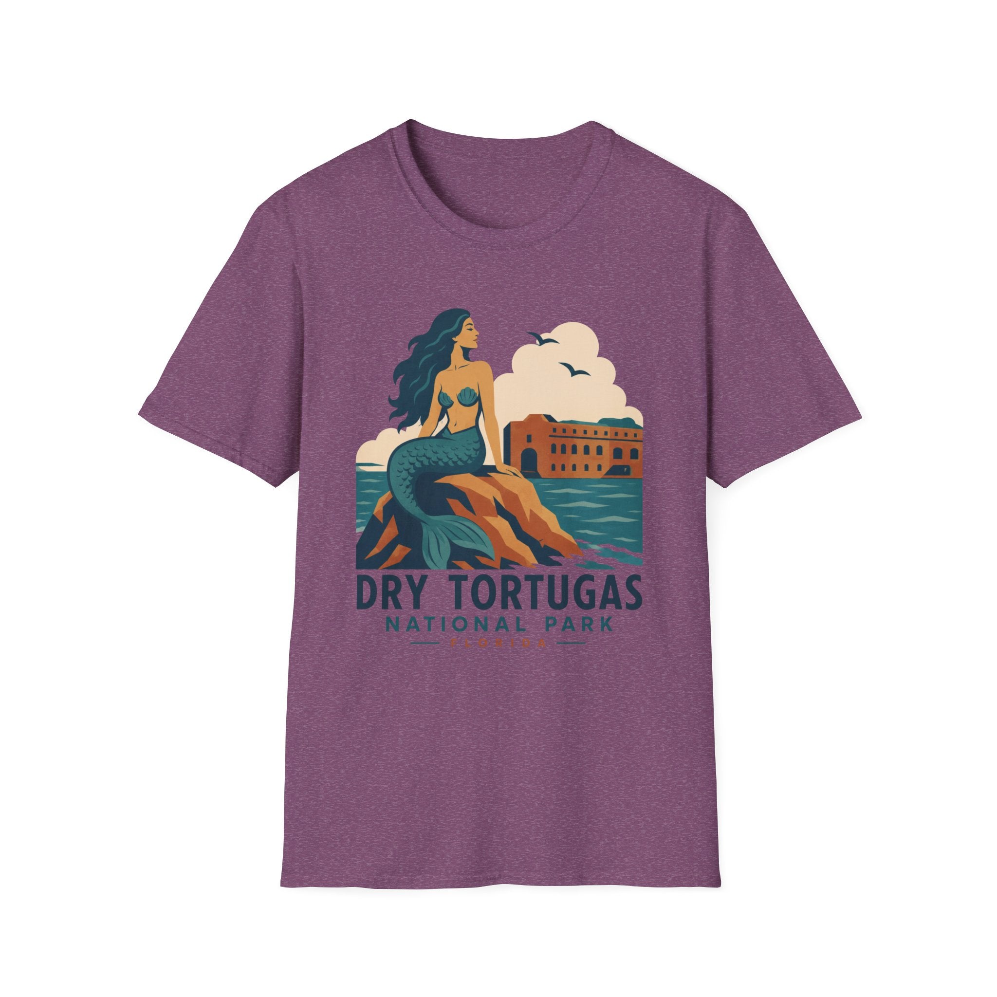 WPA Style Mermaid T-Shirt — Dry Tortugas National Park Vintage Travel Tee