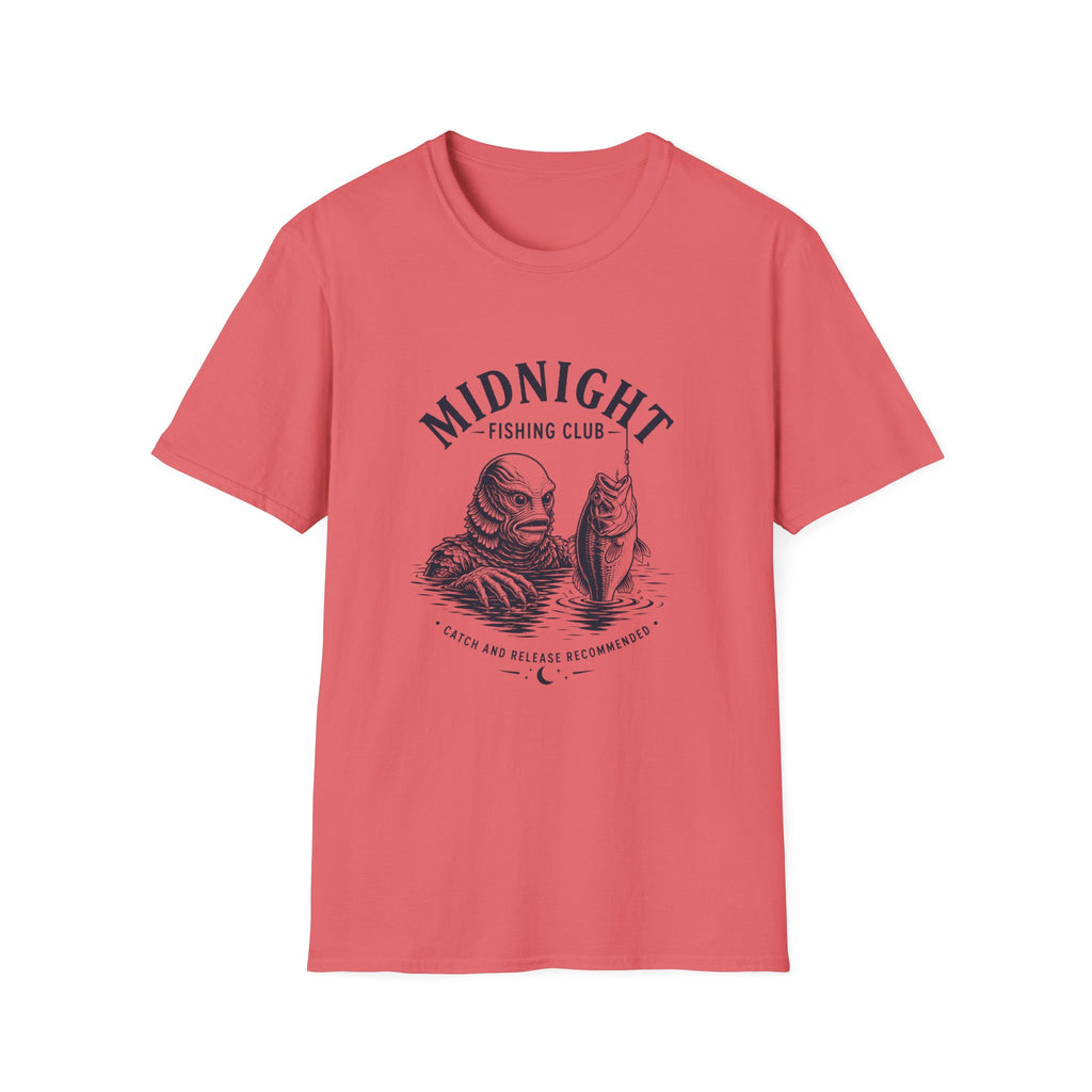 Midnight Fishing Club T-Shirt — Vintage Lake Monster Graphic Tee