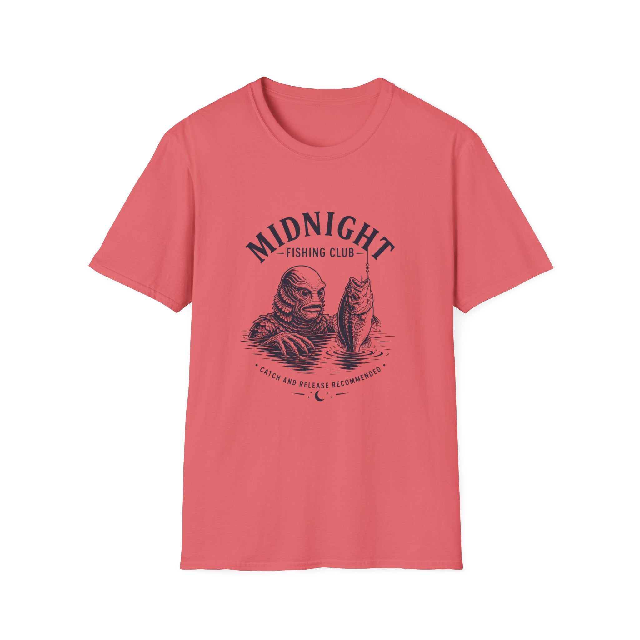Midnight Fishing Club T-Shirt — Vintage Lake Monster Graphic Tee