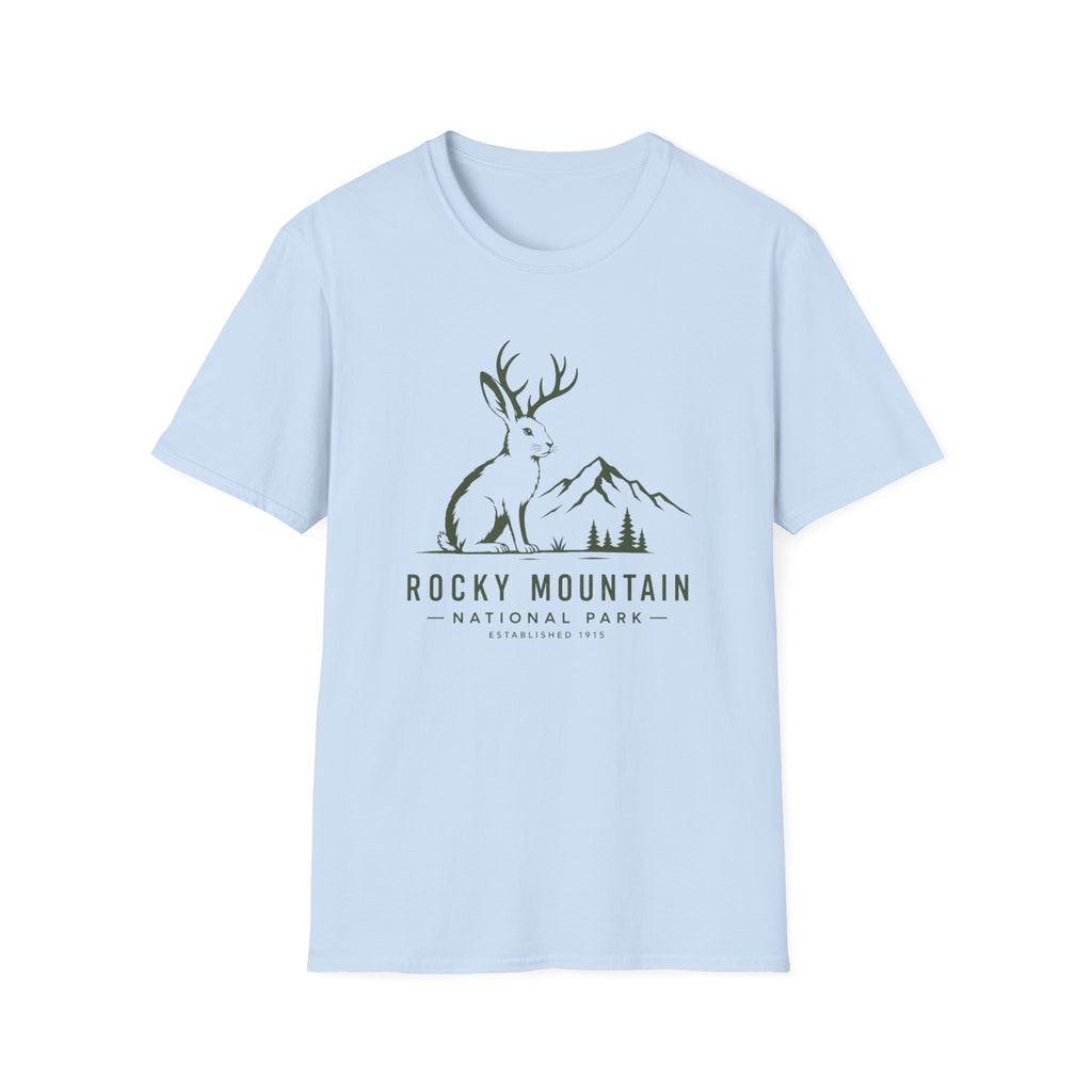 Rocky Mountain Jackalope T-Shirt — Mountain Nature Graphic Tee