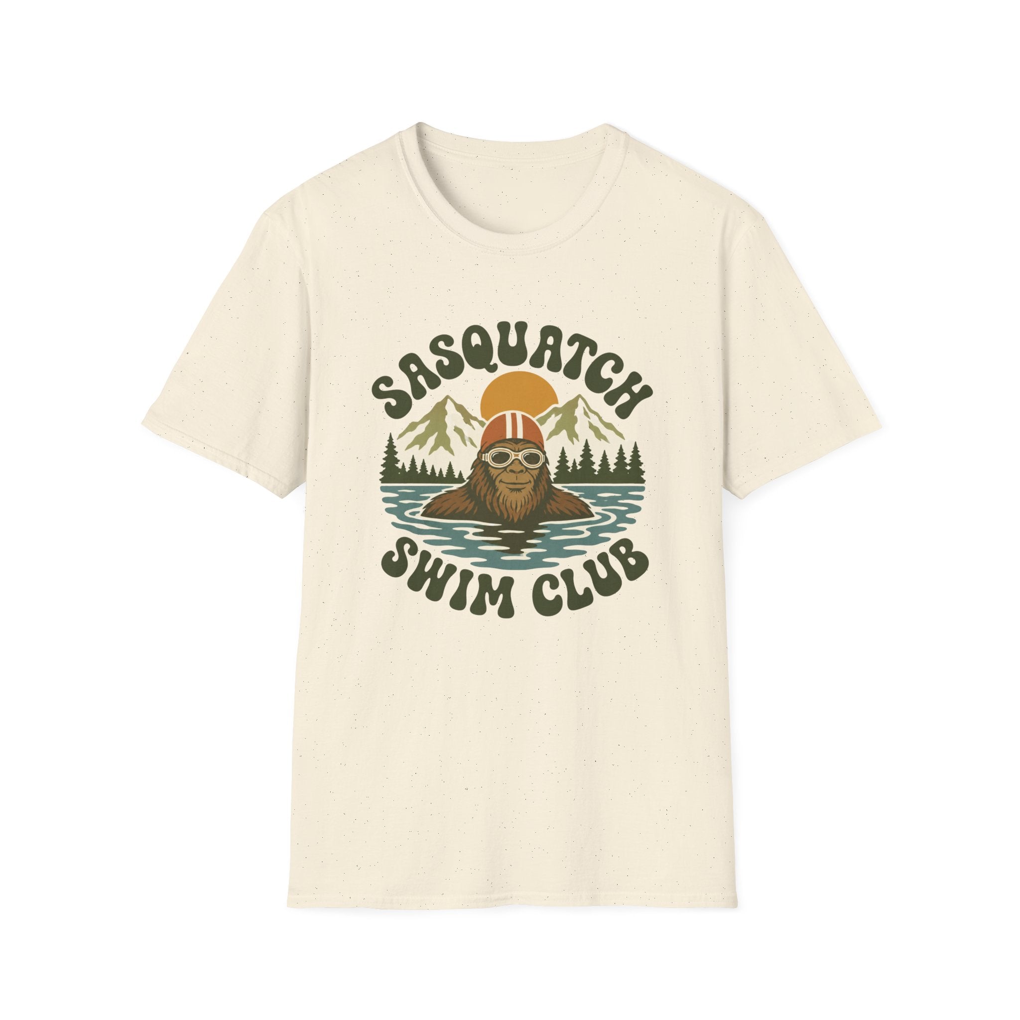 Sasquatch Swim Club T-Shirt — Vintage Retro 70s Bigfoot Graphic Tee