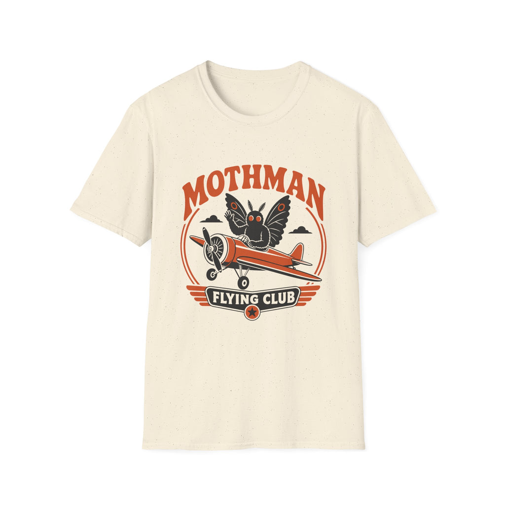 Mothman Flying Club T‑Shirt - Retro 70s Airplane