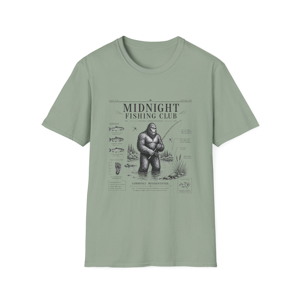 Midnight Fishing Club T-Shirt — Sasquatch Graphic Tee