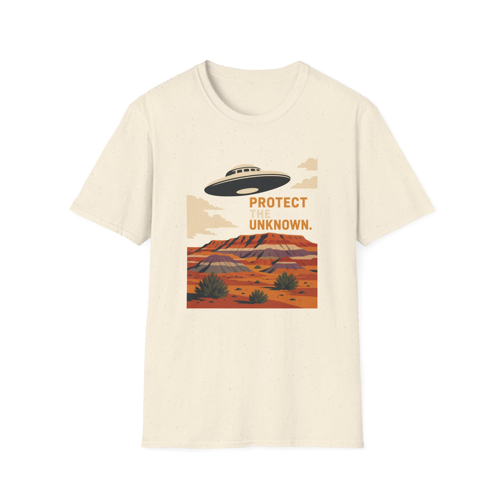 Protect the Unknown UFO T-Shirt — Retro Desert Alien Graphic Tee
