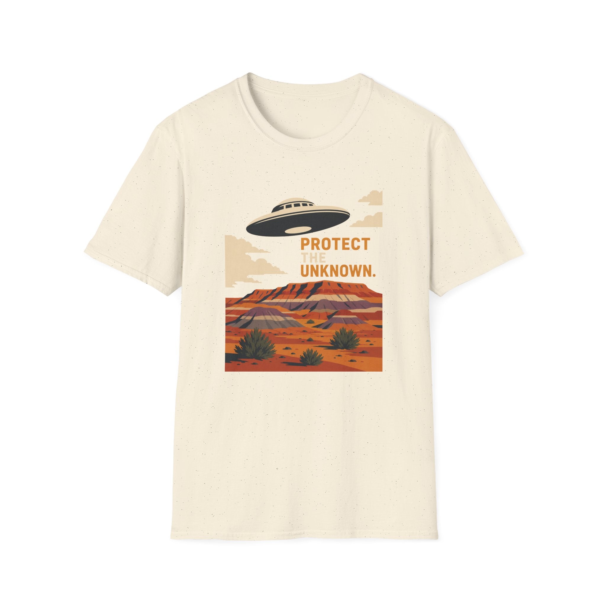 Protect the Unknown UFO T-Shirt — Retro Desert Alien Graphic Tee