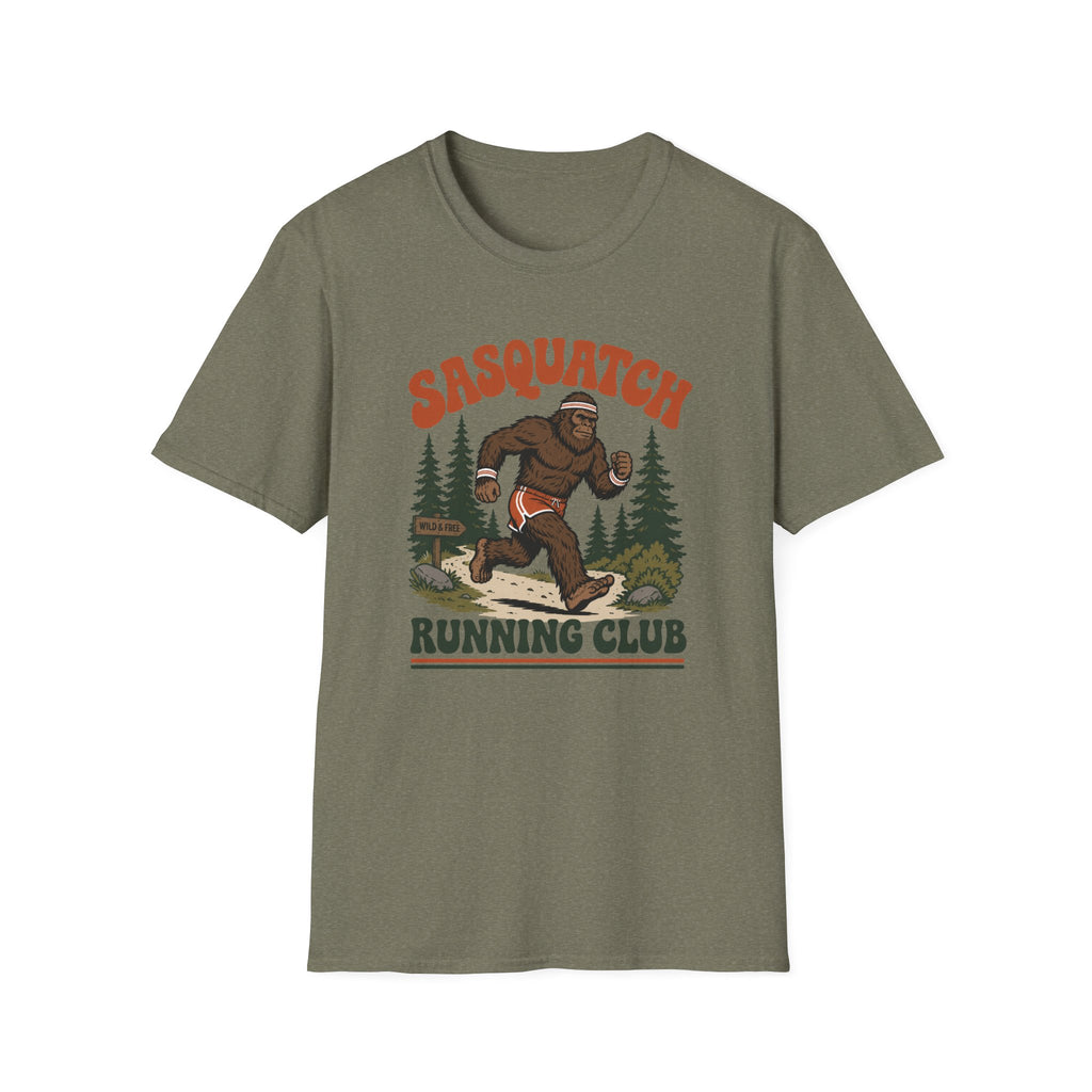 Sasquatch Running Club T‑Shirt - Retro 70s Trail Running Tee