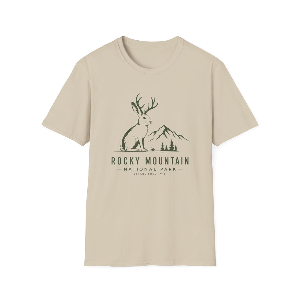 Rocky Mountain Jackalope T-Shirt — Mountain Nature Graphic Tee
