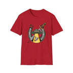 Bad Luck Good Vibes UFO T-Shirt — Sword & Horseshoe Retro American Traditional Tattoo Tee