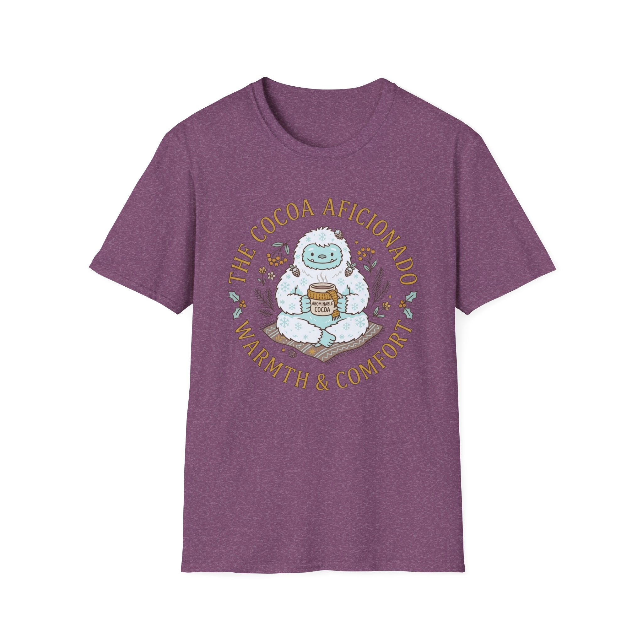 Yeti Hot Cocoa Aficionado T-Shirt — Cozy Cottagecore Winter Tee