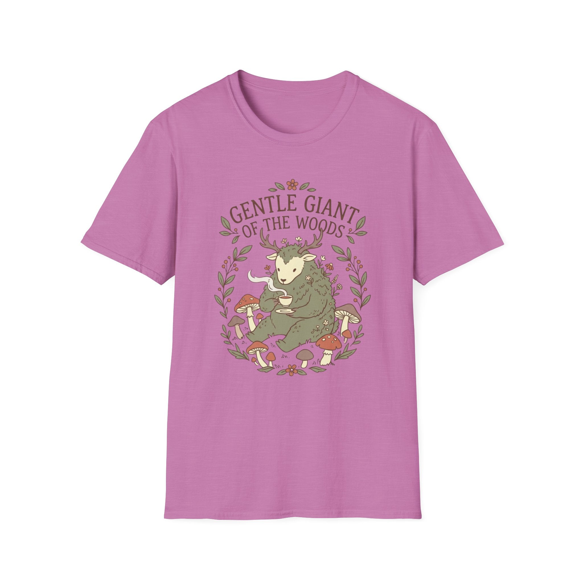 Cottagecore Cryptid T-Shirt — "Gentle Giant of the Woods" Woodland Creature Graphic Tee