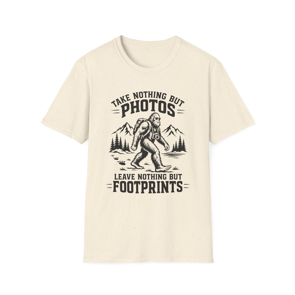 “Take Nothing But Photos, Leave Nothing But Footprints” Bigfoot Adventure Tee