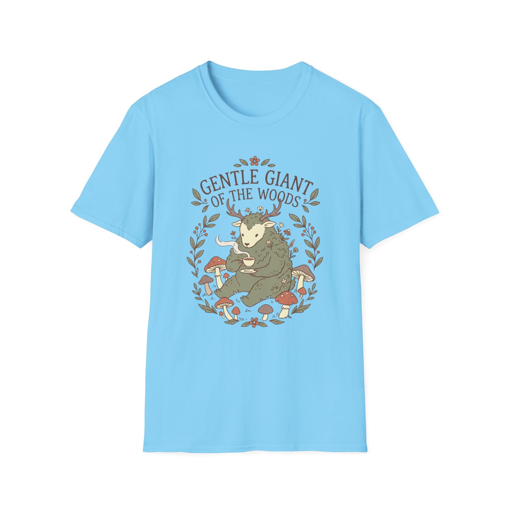 Cottagecore Cryptid T-Shirt — "Gentle Giant of the Woods" Woodland Creature Graphic Tee