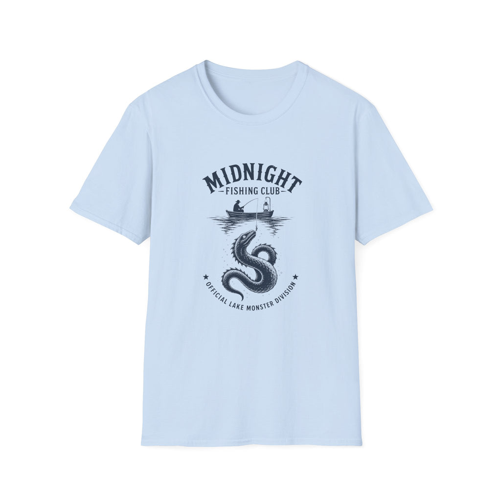 Midnight Fishing Club T-Shirt — Vintage Lake Monster Night Angler Tee