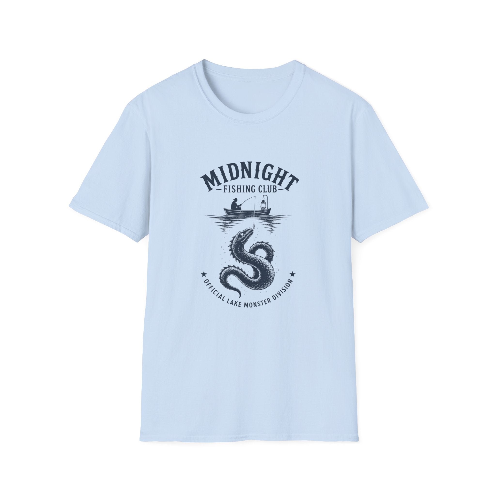 Midnight Fishing Club T-Shirt — Vintage Lake Monster Night Angler Tee