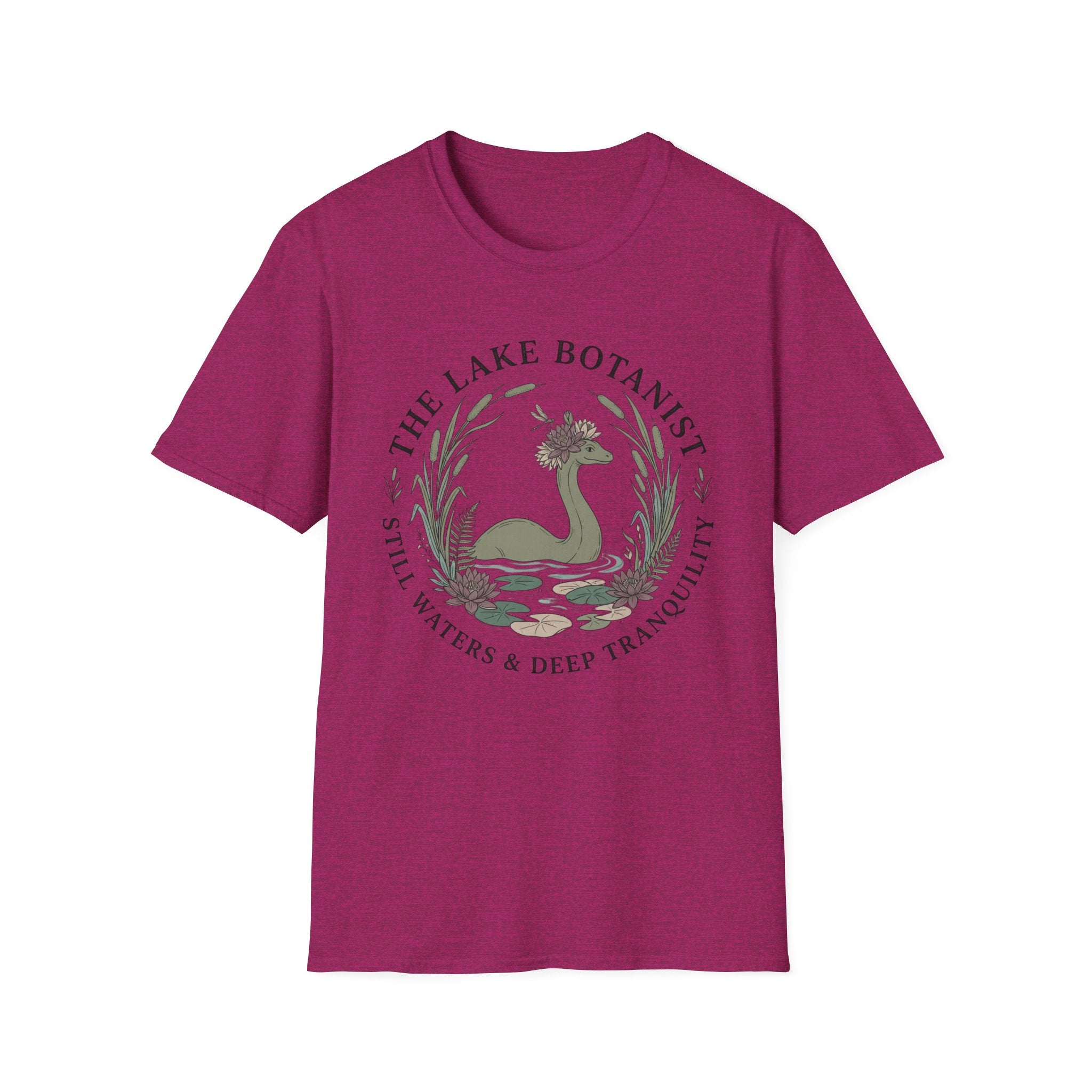 Cozy Cottagecore Nessie T-Shirt — 'The Lake Botanist' Nature Graphic Tee