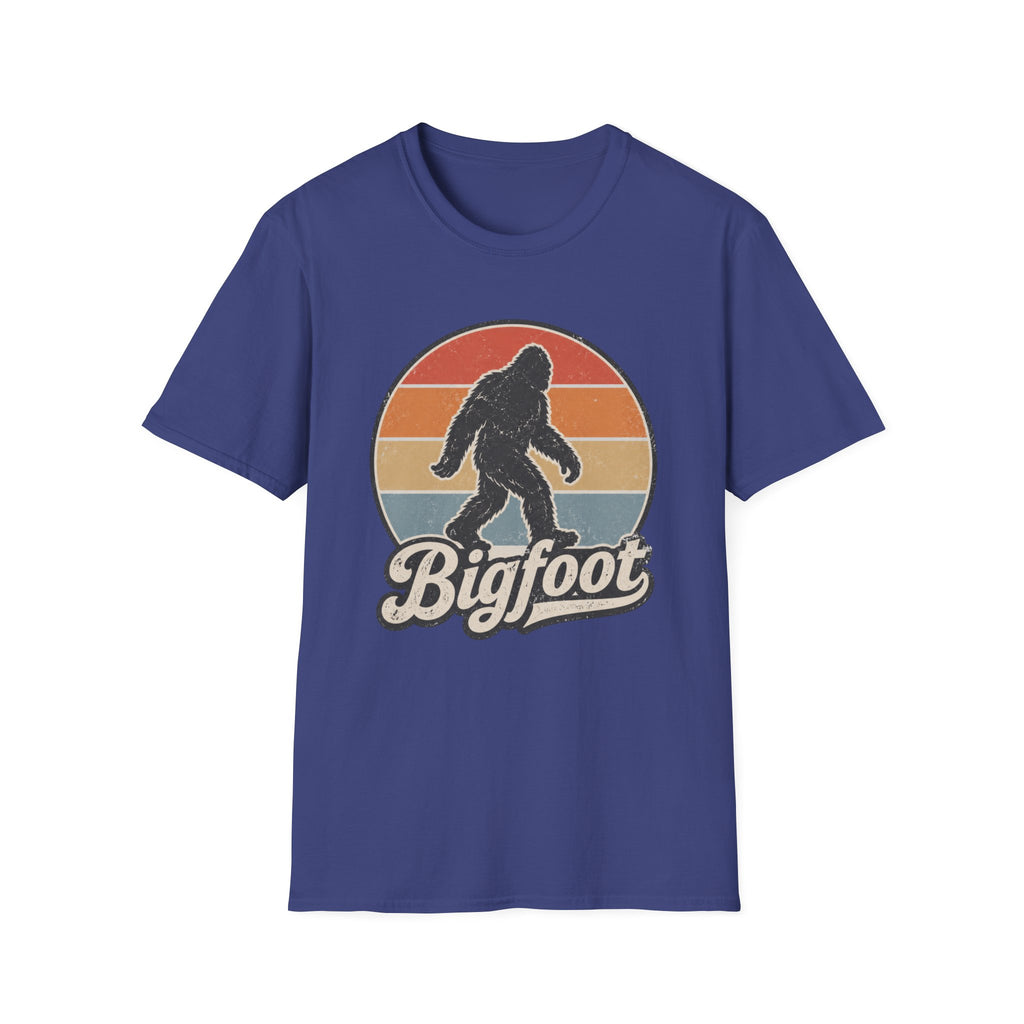 Bigfoot Retro Sunset T-Shirt — Vintage Sasquatch Graphic Tee