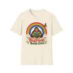 Bigfoot Book Club T-Shirt — Rainbow Reading Sasquatch Tee