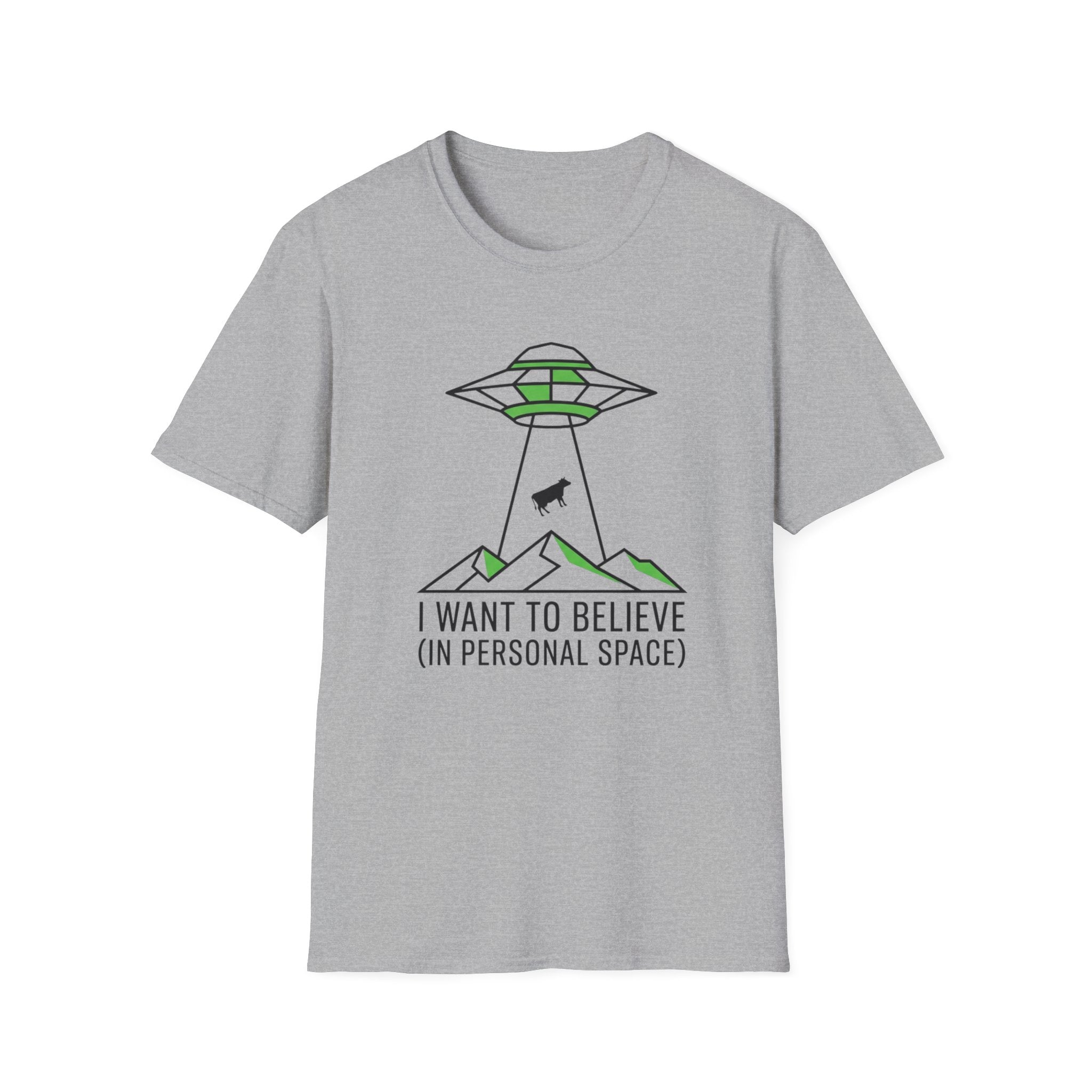 Alien Abduction Tee — "I Want to Believe (In Personal Space)" UFO T-Shirt