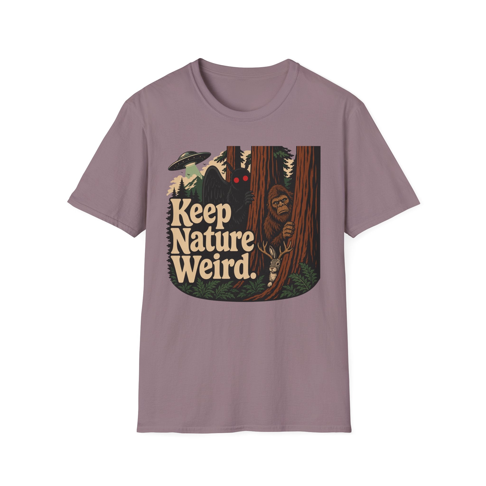Keep Nature Weird Cryptid T-Shirt - Bigfoot, Mothman, Jackalope, UFO