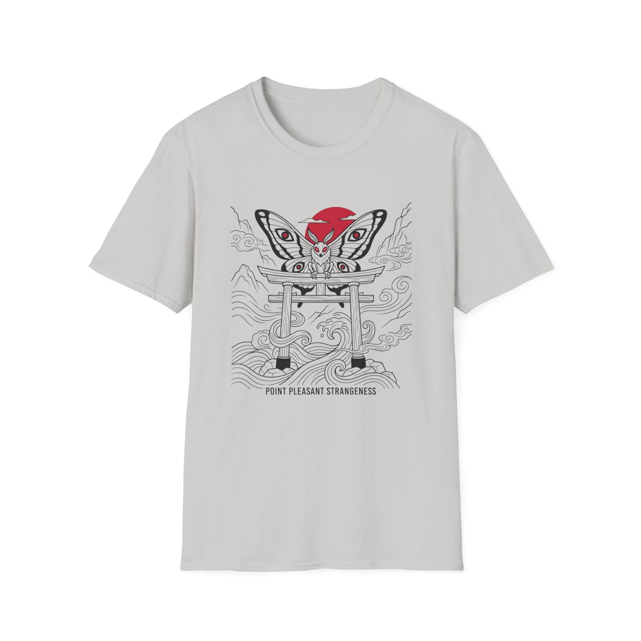 Mothman Torii T-Shirt — Japanese Ink Sun Graphic Tee