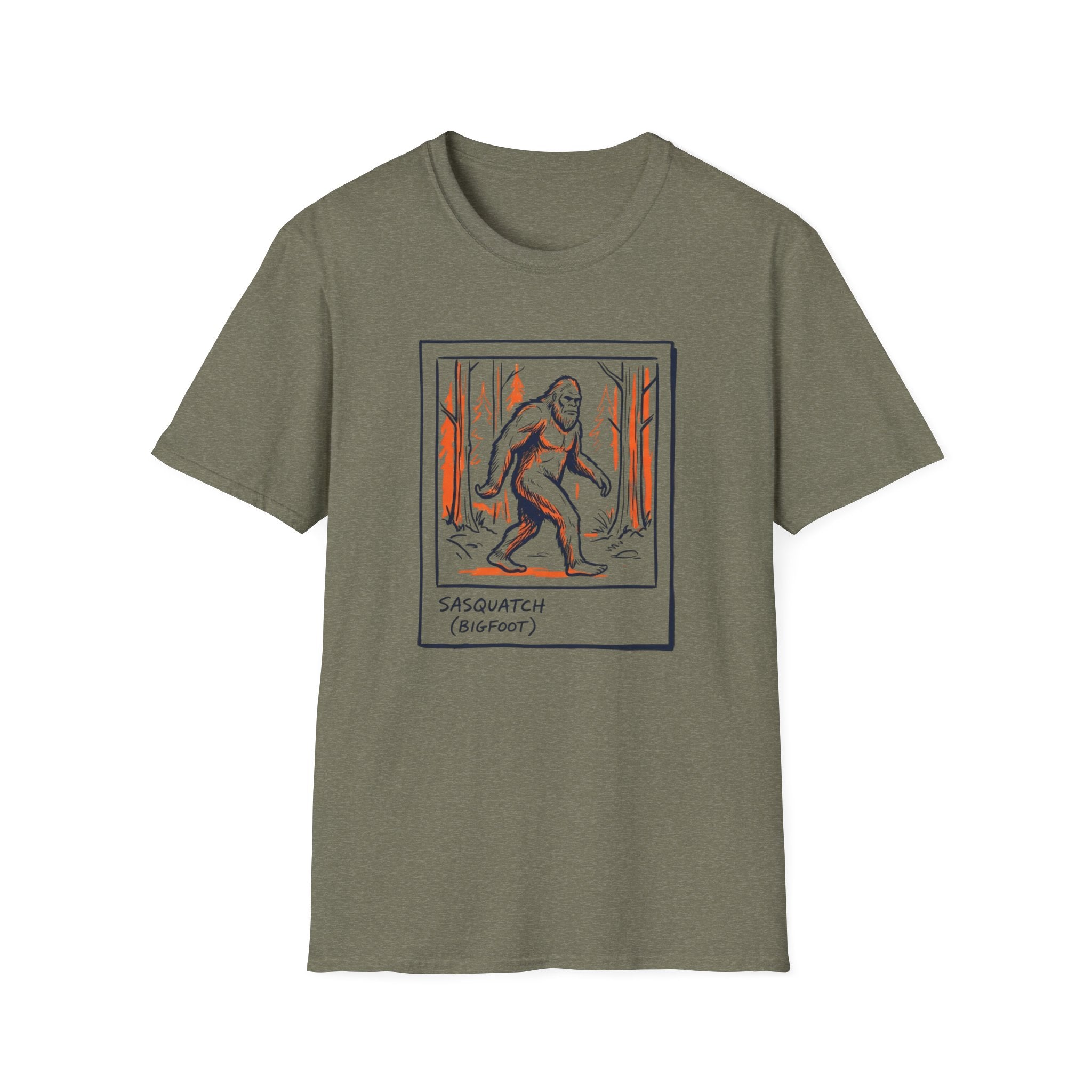 Bigfoot Polaroid T‑Shirt — Sasquatch Retro 70s Forest Graphic Tee