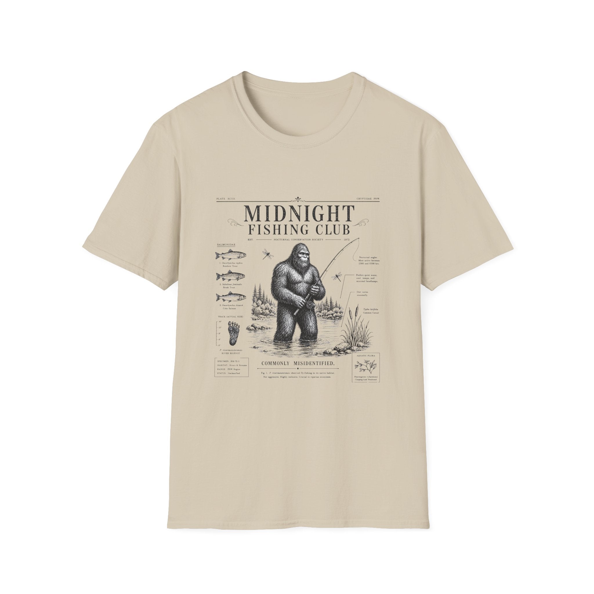 Midnight Fishing Club T-Shirt — Sasquatch Graphic Tee