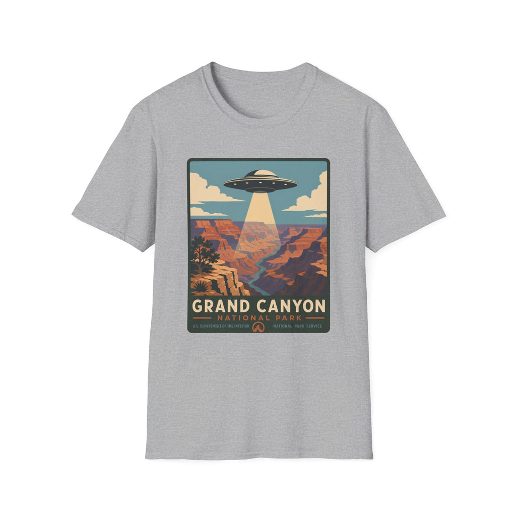 Grand Canyon UFO T-Shirt — Retro Alien Abduction National Parks Poster Tee