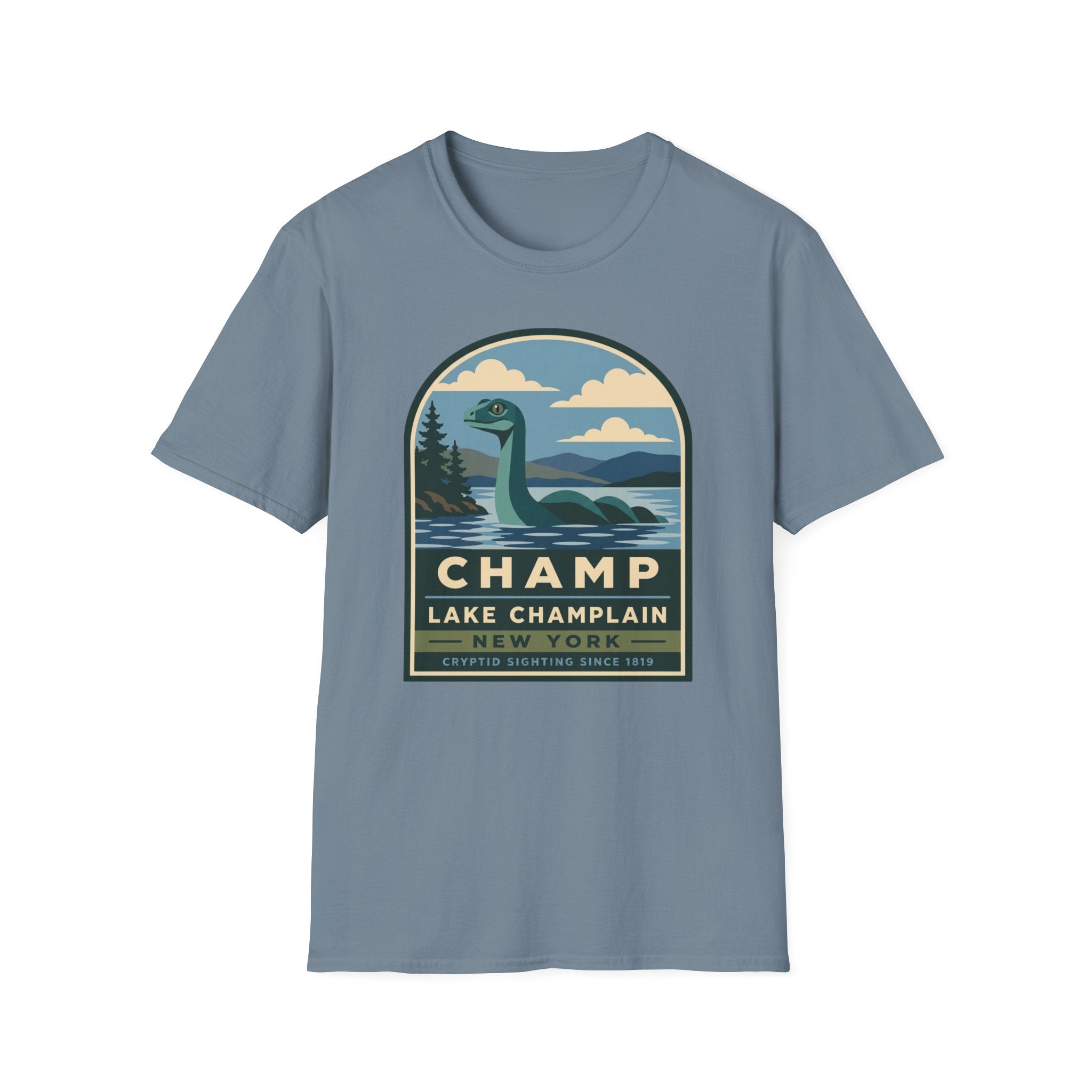 Lake Champlain Champ T-Shirt — Loch Ness-Style Monster Retro Tee