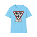 Squatch Crossing T‑Shirt — Sasquatch / Bigfoot Novelty Tee