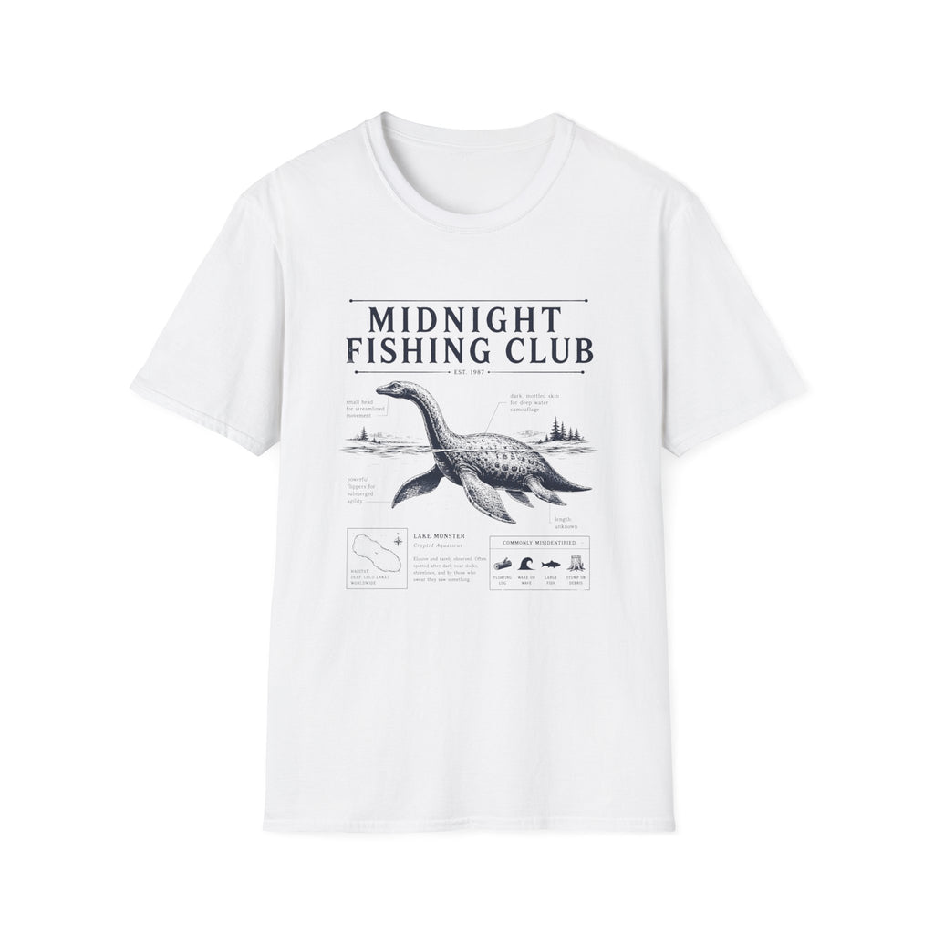 Midnight Fishing Club T-Shirt — Vintage Loch Ness Nautical Angler Tee