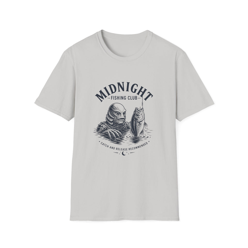 Midnight Fishing Club T-Shirt — Vintage Lake Monster Graphic Tee